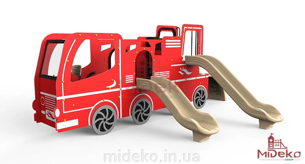 Детская площадка "Пожарная машина" MIDEKO ##от компании## ТОВ "МИДЕКО ГРУПП" обустройство детских и спортплощадок - ##фото## 1