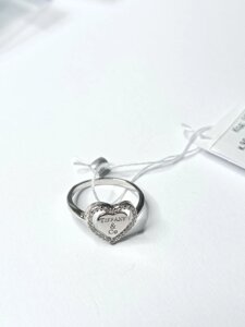 Срібна каблучка сердце тифані розмір 17,5