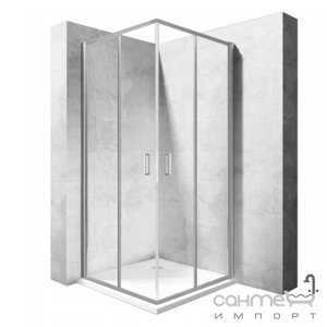 Квадратна душова кабіна Rea Punto Rea-K0867 Chrome / прозоре скло