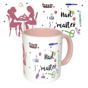 Чашка з принтом 65362 Nail Master (рожева)