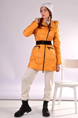 Куртка жіноча зимова гірчична код П536 36