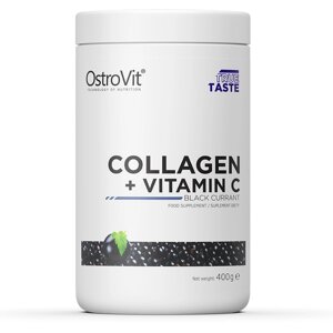 Препарат для суглобів і зв'язок OstroVit Collagen + Vitamin C, 400 грам Малиновий лимонад із м'ятою