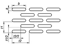 15e4 - Овальний отвір з симетричним зміщенням Перфорований лист з овальними відвірами