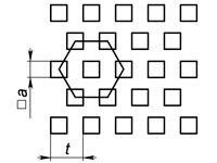 9 c2 - Квадратний відвір по шестикутнику Перфорований лист з квадратними відверстиями