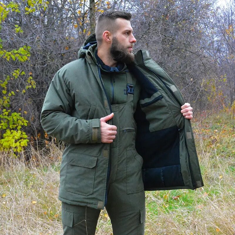 Зимовий костюм для риболовлі та полювання "Turtle" Олива з тканини Алова від компанії Затарься по повній! - фото 1