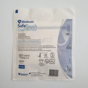 Рукавички латексні без пудри Medicom Clean Bi-Fold Стерильні 7,5