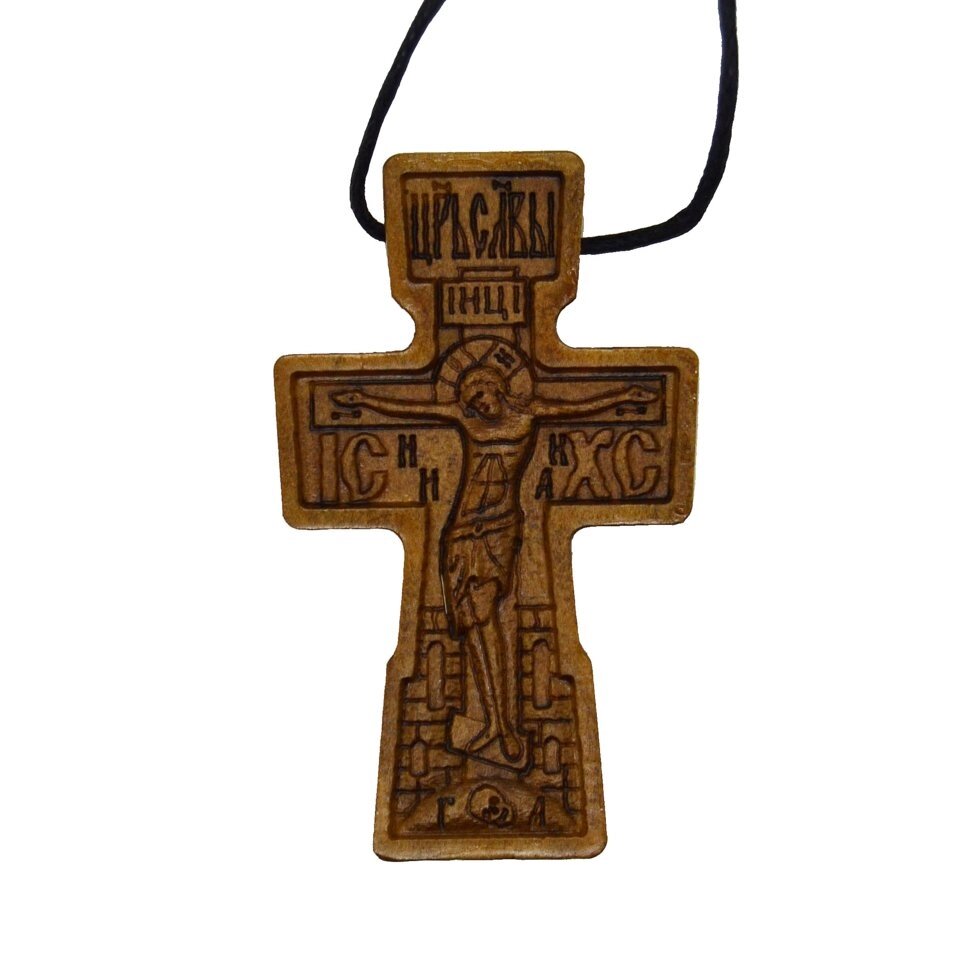 Натільний дерев'яний хрест "Ємельяненко" від компанії Іконна лавка - фото 1