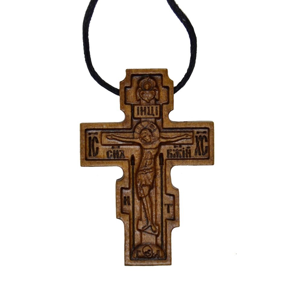 Натільний дерев'яний хрест малий від компанії Іконна лавка - фото 1