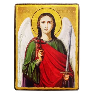 Дерев'яна ікона Ангел Хранитель поясна 15x20 см в Києві от компании Иконная лавка