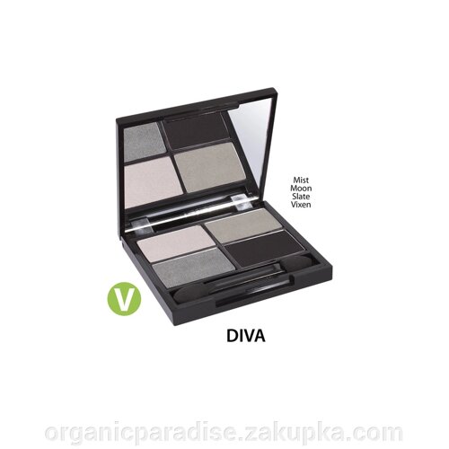 Палітра тіней Квадро Diva Zuii Organic