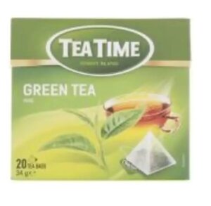 Чай зелений класичний у пакетиках GREEN Tea Time, 20 шт. (40 г), Польща, у пірамідках