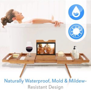 Бамбуковий столик для ванни SereneLife