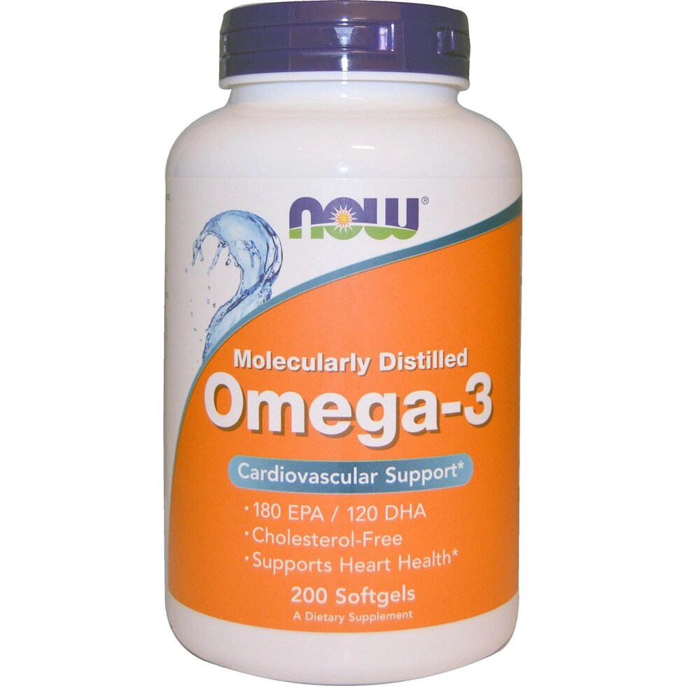 Омега-3, Now Foods, для поддержки сердечно-сосудистой системы, 200 капсул ##от компании## Интернет магазин "Канбан" - ##фото## 1