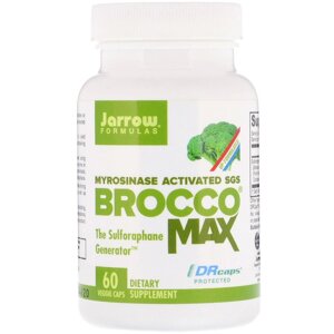 Jarrow Formulas, Екстракт насіння брокколі BroccoMax, активований мірозіназой SGS, 60 капсул