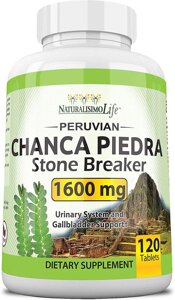NaturalismoLife Філлантус нірурі ( чанка пьедра, stonebreaker), 1600 мг, 120 таблеток