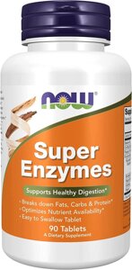 NOW Foods Super Enzymes травні супер ферменти 90 капсул