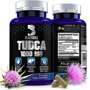 Blackbúll TUDCA ( Тауроурсодезоксіхолевая кислота ) 1000 мг 90 капсул . Зроблено в США.