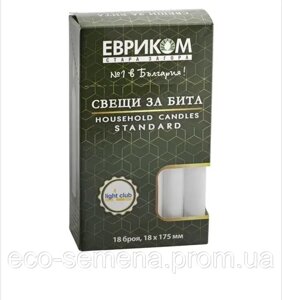 Набор парафінових свічок Евриком Болгария 18 шт/упаковка