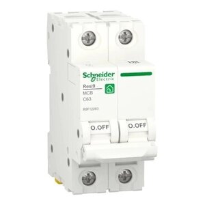 Автоматичний вимикач RESI9 6 А, 2P, крива С, 6кА