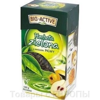 Чай зелений листовий Big-Active Herbata zielona айва 100gЧай Біг Актив 100г - Україна