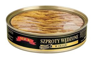 Шпроти в олії MK Szproty Wedzone v oleju, 160 г (Польща) ж / б
