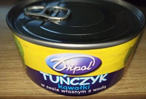 Тунець кусковий у власному соку Dripol Tunczyk kawalki 170g.