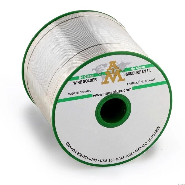 Припой AIM SN63/PB37 Glow Core с безотмывочным флюсом 2% диам. 1,57 мм 500 г ##от компании## Радиопрофиль - ##фото## 1