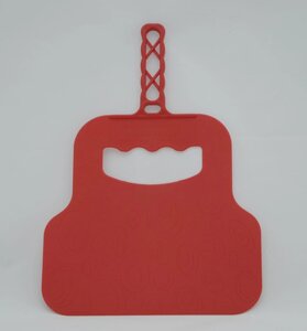 Лопатка-веєр для роздування вугілля зі зручною ручкою 30 см х 21 см (червоний колір)