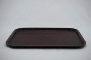 Пластикова прямокутна таця 44 см х 35 см (коричневий колір)