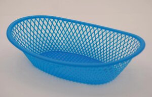 Пластиковий овальний кошик для фруктів 27 см х 18 см (синього кольору) в Хмельницькій області от компании ООО "Магия Пласт"