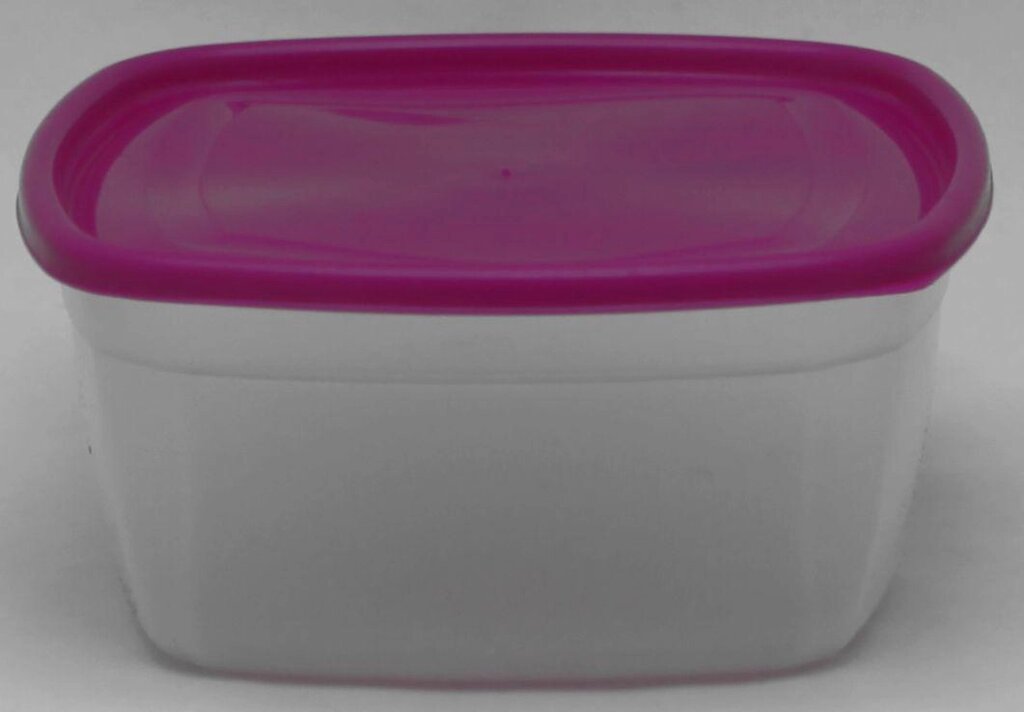 Пластиковий квадратний контейнер (лоток) 1.5 л з м'якою кришкою (різні кольори кришки) від компанії ТОВ "Магія Пласт" - фото 1