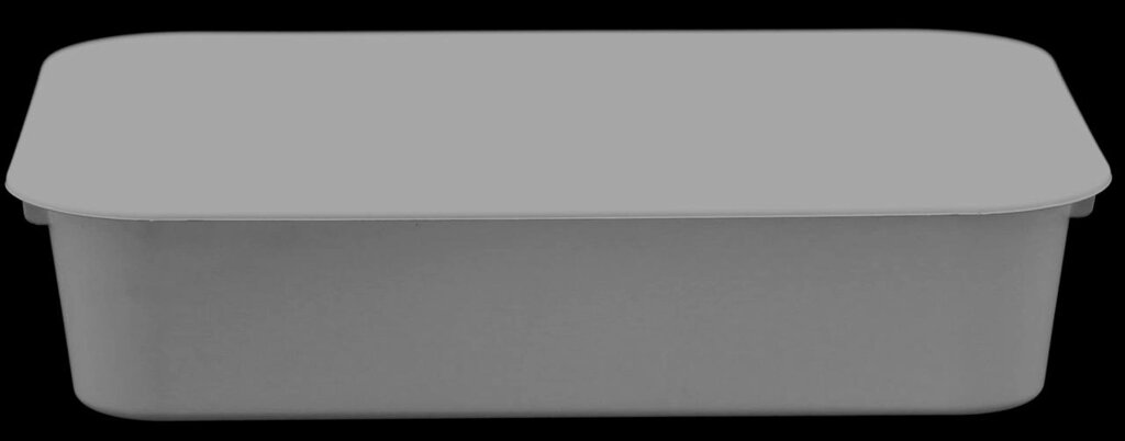 Пластиковий прямокутний контейнер (лоток) "гастоємність" 3.0 л з жорсткою кришкою (натуральний колір кришки) від компанії ТОВ "Магія Пласт" - фото 1