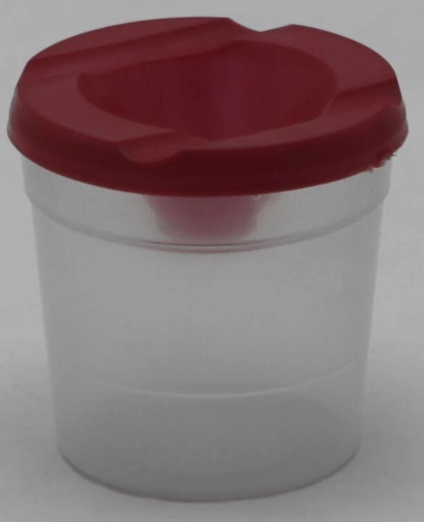 Пластмасовий стаканчик для пензлика "непроливайка" 200 мл (різні кольори кришки) від компанії ТОВ "Магія Пласт" - фото 1
