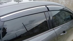 Вітровики з хромом HB/Sedan (4 шт., Sunplex Chrome) для Ford Focus III 2011-2017 рр