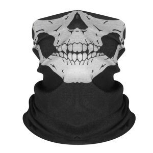 Баф захисна маска Skull Череп Чорно-білий (SKBUFF-BW)