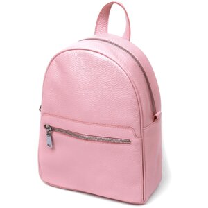 Компактний жіночий рюкзак, виготовлений з натуральної шкіри Shvigel 16304 рожевий
