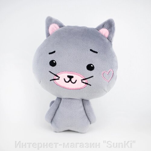 М'яка іграшка Zolushka кошеня Пінкі 21 см Сірий (Z663)