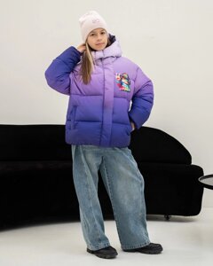 Зимовий пуховик для дівчинки "АN-37" с градієнтом 2