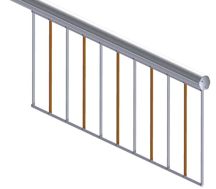 Шторка алюмінієва BARK/02, 2 м Roger Technology з бронзовими втулками та гвинтами з нержавіючої сталі для Bionik-4 від компанії DOORSERVICE - фото 1