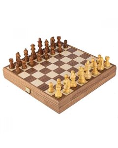 Набір дерев'яних шахів Manopoulos з шаховими фігурами Staunton і дошкою з горіхового дерева 27 см