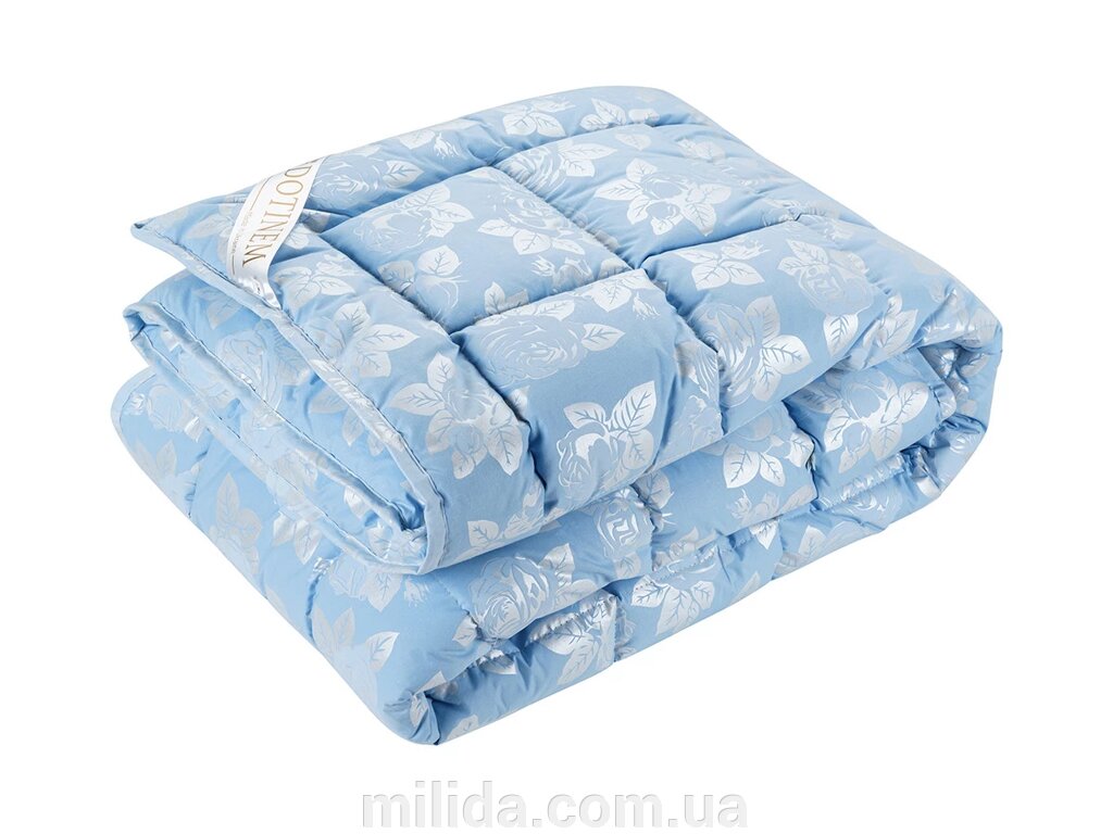Одеяло DOTINEM ROSALIE искусственный лебяжий пух 145х210 см голубое (211076-2) ##от компании## интернет-магазин "_Милида_" - ##фото## 1