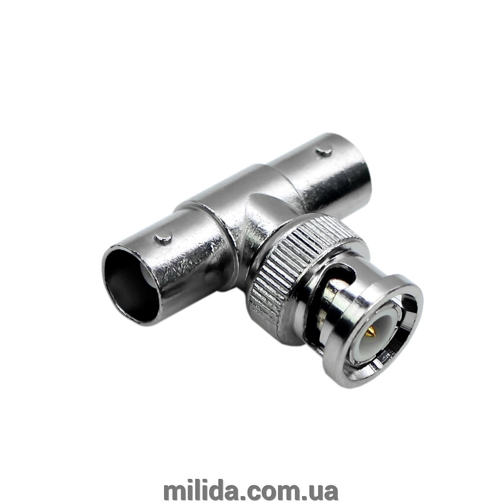 Перехідник GV BNC/M-BNC/2F male to female T-type 50 шт від компанії інтернет-магазин "_Міліда_" - фото 1