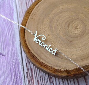 Срібне кольє Veronika / ланцюжок з ім'ям Veronika / срібна підвіска з ім'ям Veronika