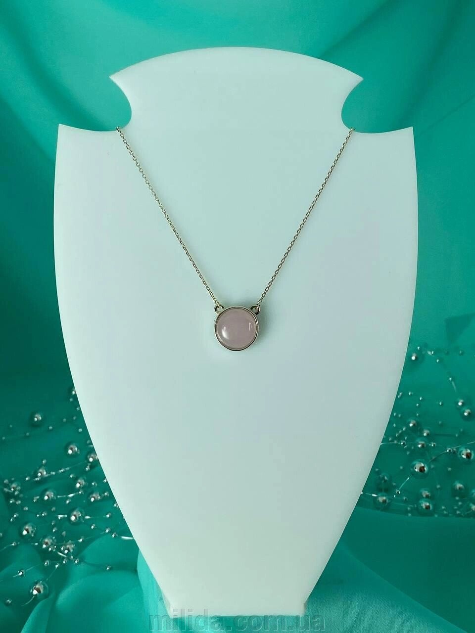 Срібне кольє з Рожевим Кварцом DARIY 420 кол від компанії інтернет-магазин "_Міліда_" - фото 1