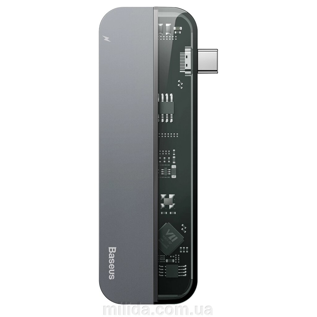 USB Hub Baseus Transparent Series Type-C to Type-C*2 + USB3.0*2 + HD4K від компанії інтернет-магазин "_Міліда_" - фото 1