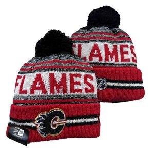 В'язані зимові шапки з логотипами NHL Calgary Flames