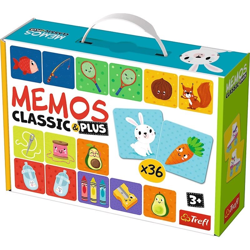 Настільна гра Memos Classic&Plus: Logic. Мемос Класичний Плюс: Логіка 02272 (Trefl) від компанії Книгарня БУККАФЕ - фото 1