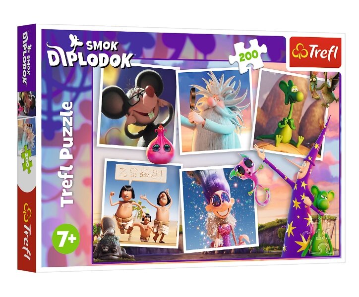 Пазли Пригоди дракона. Smok Diplodok (200 ел.) 13322 (Trefl) від компанії Книгарня БУККАФЕ - фото 1