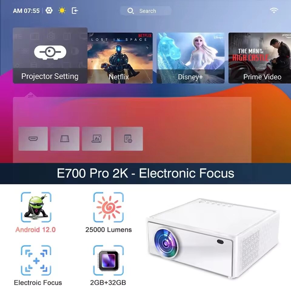 Проектор Everycom E700 2K Max від компанії Книгарня БУККАФЕ - фото 1