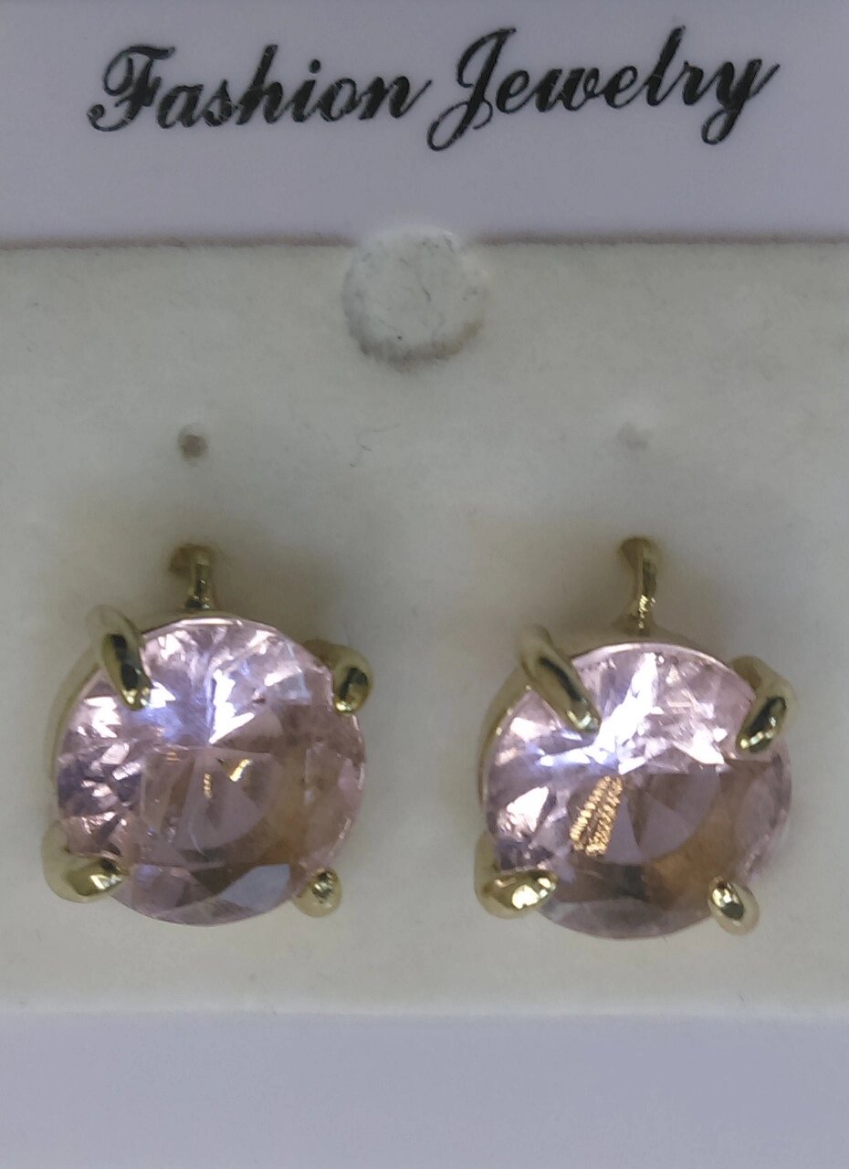 Сережки класичні (рожеві) (Fashion jewelry) від компанії Книгарня БУККАФЕ - фото 1